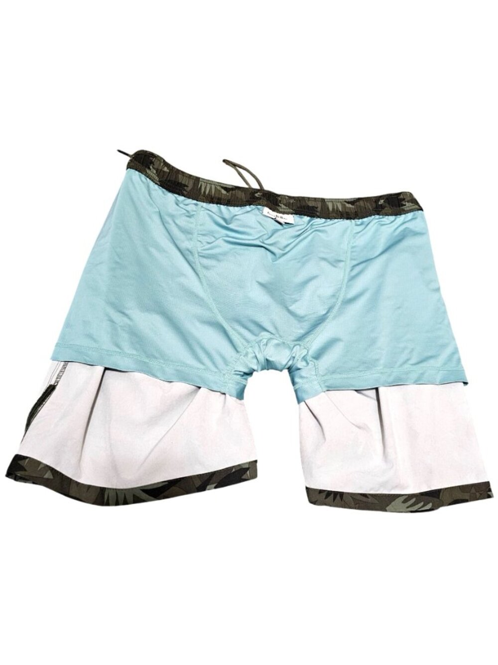 Goodfellow & Co Mens XL Green Camo Swim Trunks With Mesh Lining & Zipper Pocket - Picture 9 of 14